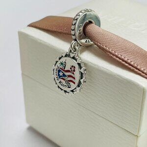 Pandora Puerto Rico Flag Travel Exclusive Charm